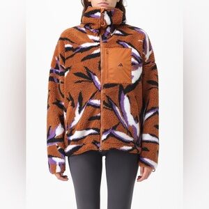 adidas by Stella McCartney Jaquard Sleeve teddy Jacket sz m